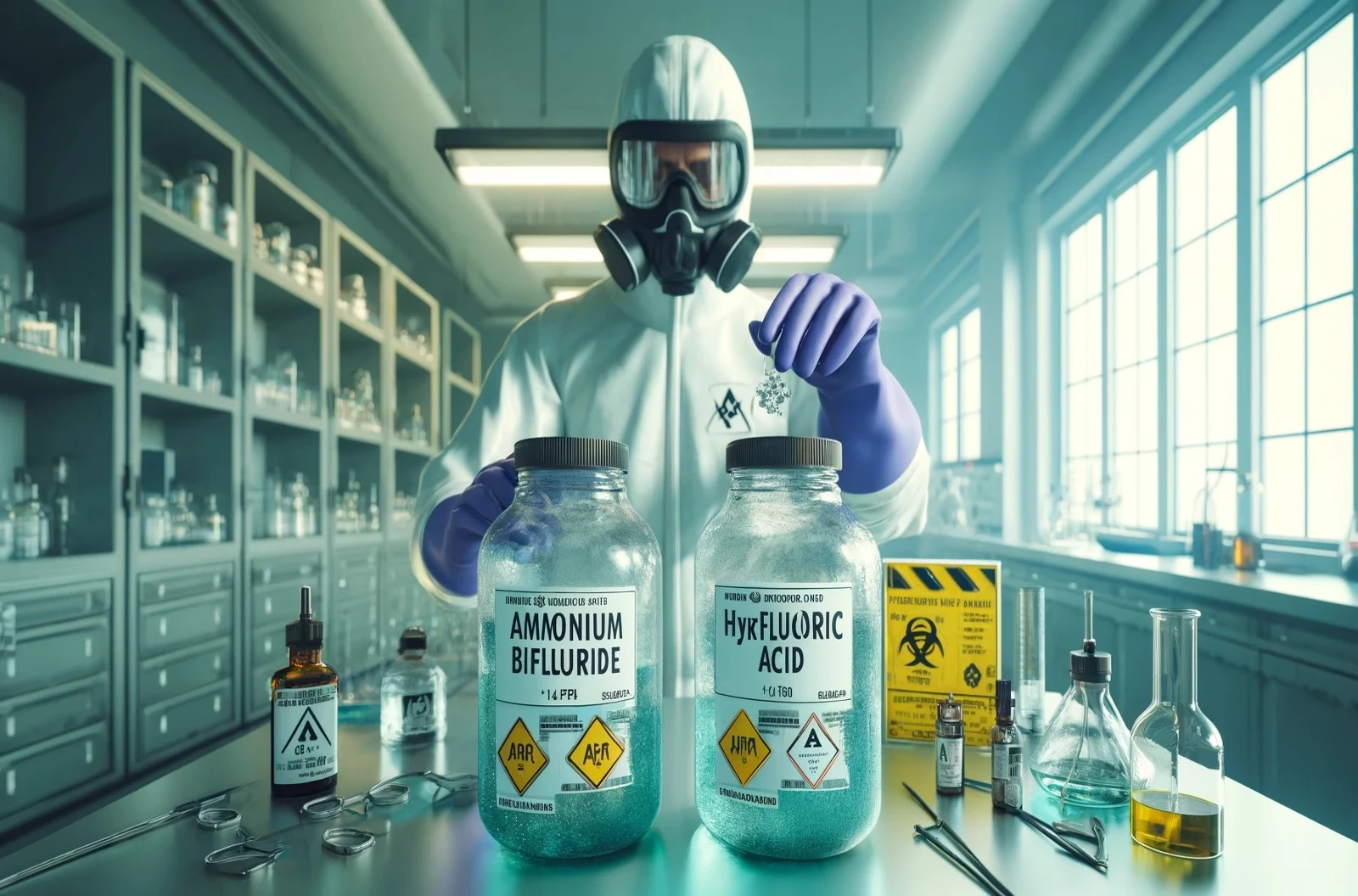 Ammonium Bifluoride vs Hydrofluoric Acid: A Detailed Safety and Efficiency Comparison