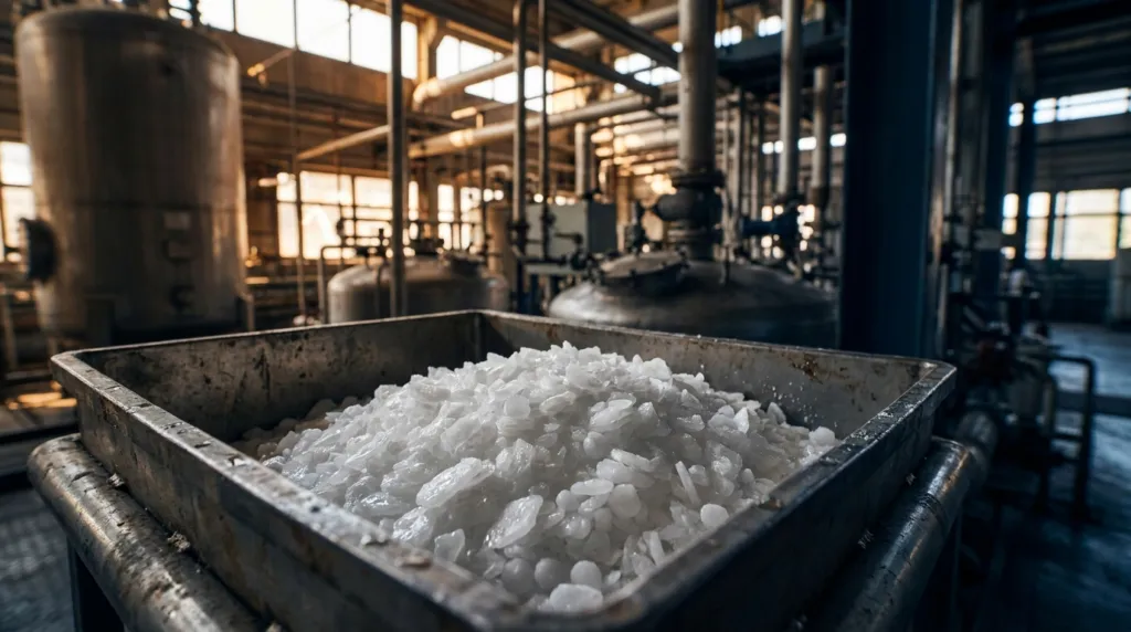 How is sodium hydroxide made?