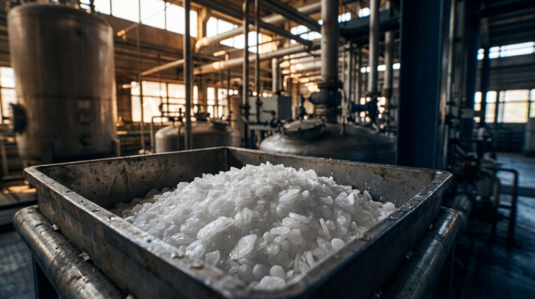 How is sodium hydroxide made?