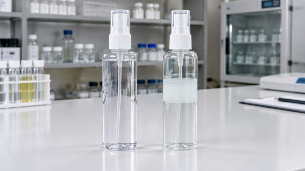PEG-12 dimethicone vs dimethicone for hair: one dissolves in water, so never swap them